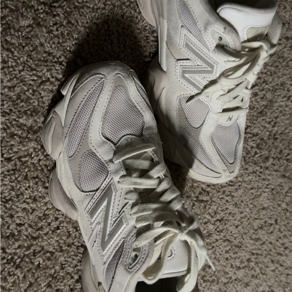 New Balance Cream and White Athletic Shoes - Picture 3 of 7